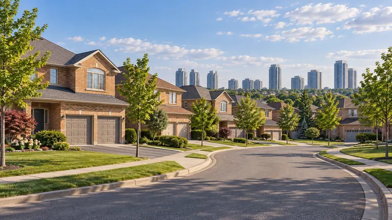 A residential street in Brampton