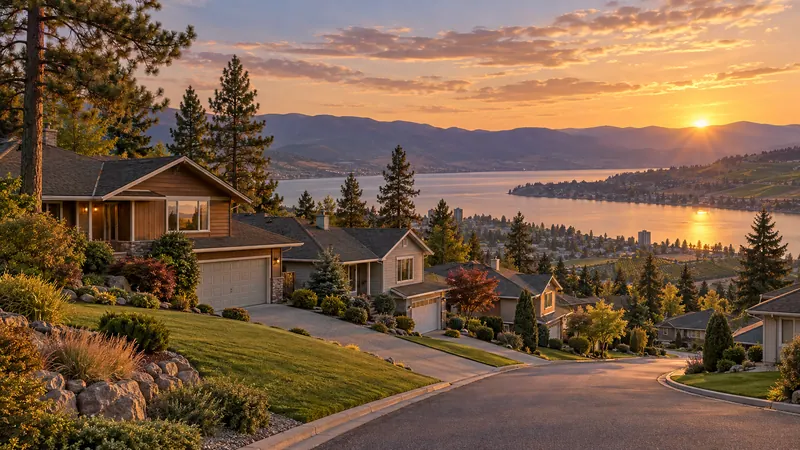 A residential street in Kelowna